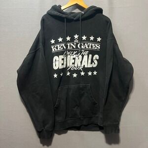 Kevin Gates Only the Generals Tour Hoodie Black Graphic Sweatshirt Mens XL